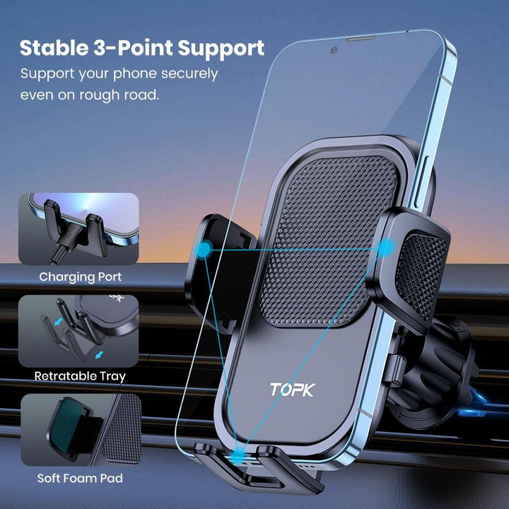 TOPK D40G Phone Mount For Car Air Vent - TOPK Official Store