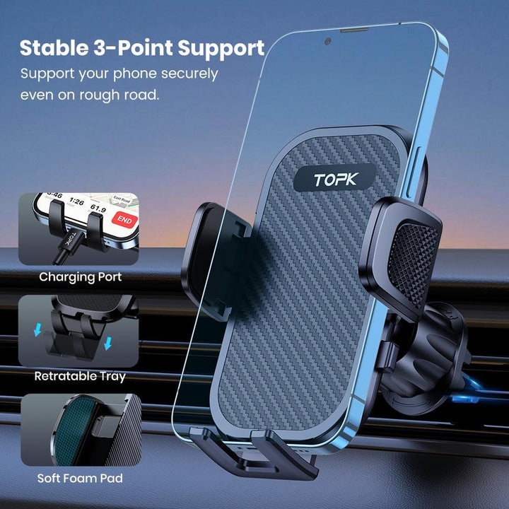 TOPK D42G Phone Mount For Car Air Vent - TOPK Official Store