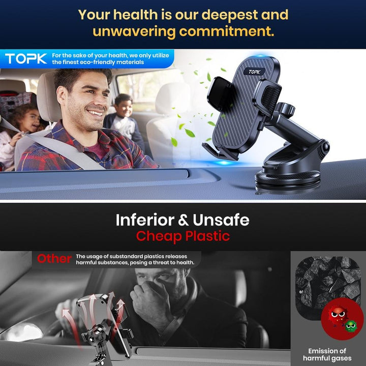 TOPK D42N Phone Mount For Car Dashboard - TOPK Official Store