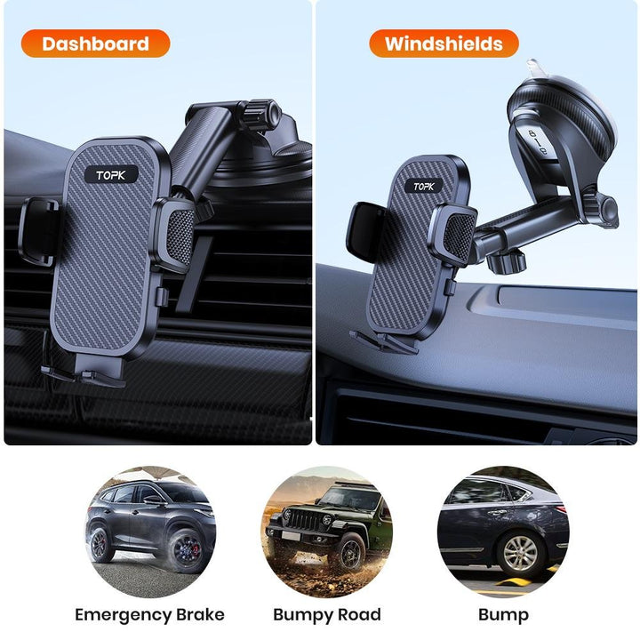 TOPK D42N Phone Mount For Car Dashboard - TOPK Official Store