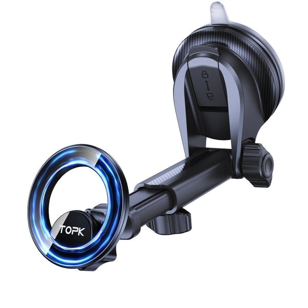 TOPK 2-Pack Magnetic Car Phone Holder - Super Strong Vent Clip Mount For IPhone & Samsung