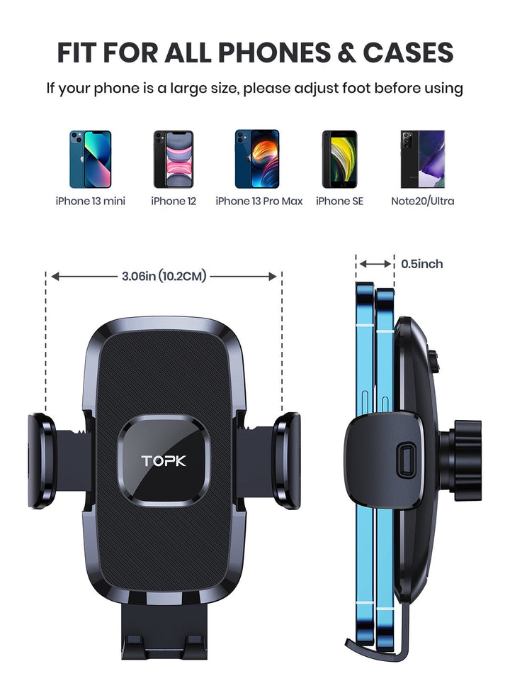 TOPK D35 Phone Mount For Car Air Vent - TOPK Official Store