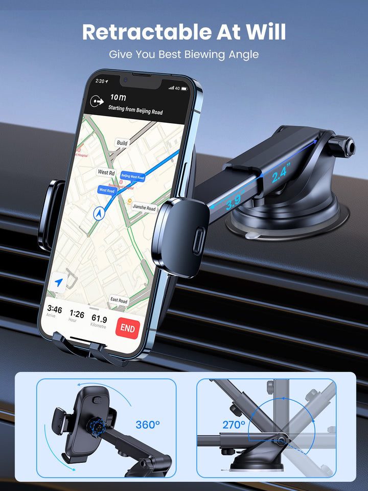 TOPK D35X Phone Mount for Car Dashboard and Windshield - TOPK Official Store