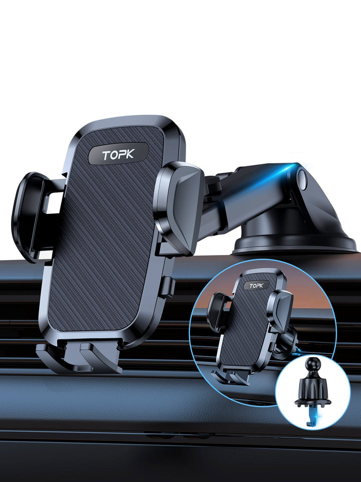 TOPK D36 Phone Holder for Car Dashboard and Air Vent - TOPK Official Store