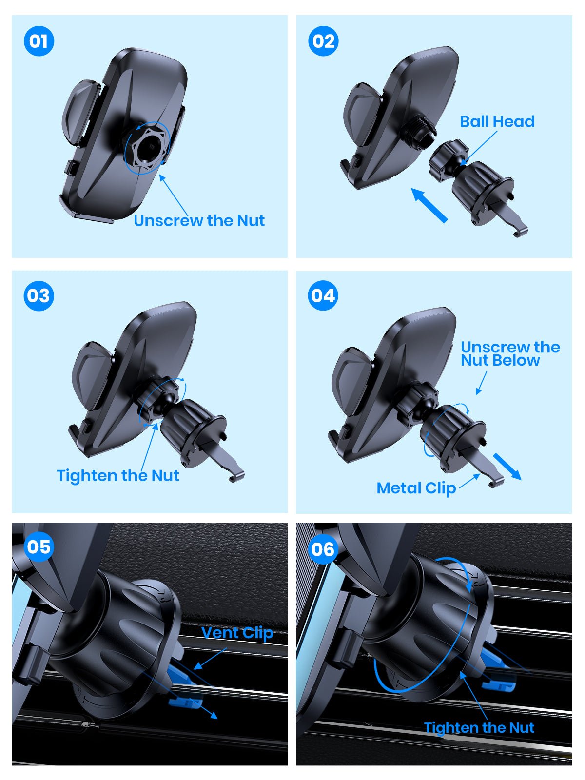 TOPK D37-X Universal Car Phone Holder - Drive Safe and Smart with