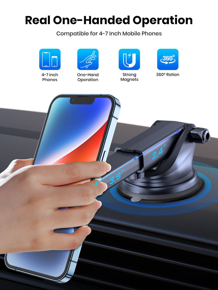 TOPK D37X Magnetic Phone Mount For Car Dashboard and Windshield - TOPK Official Store