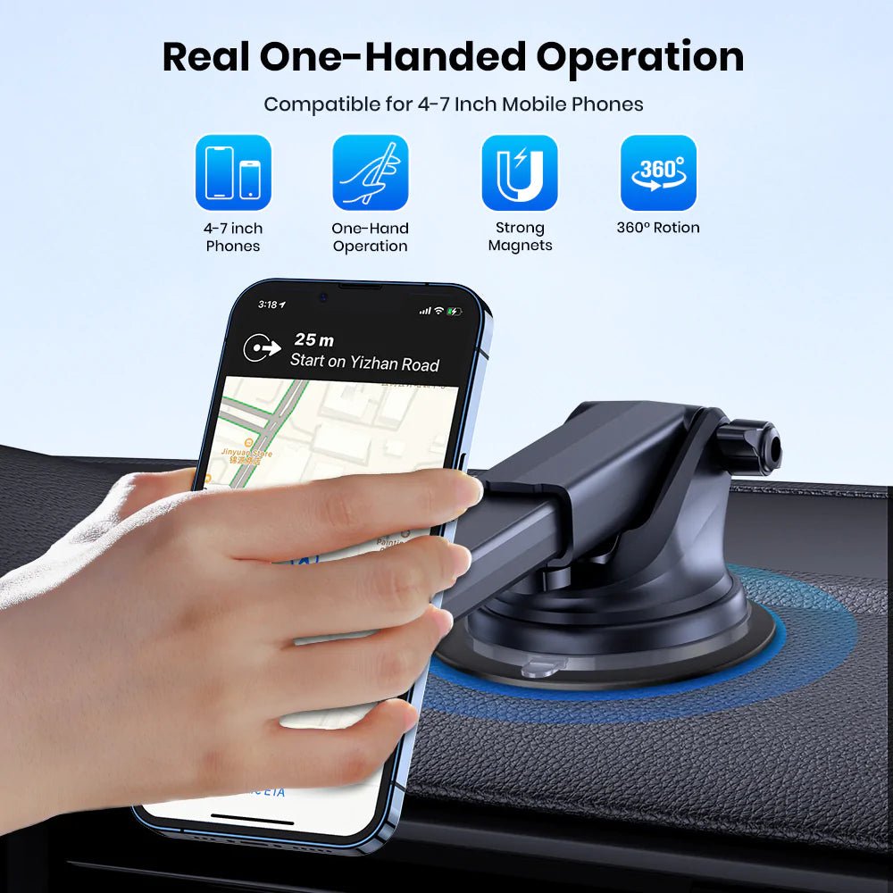 TOPK D37Z Magnetic Phone Mount For Car Dashboard and Air Vent - TOPK Official Store