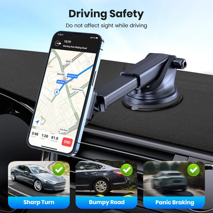 TOPK 2-Pack Magnetic Car Phone Holder - Super Strong Vent Clip Mount For IPhone & Samsung