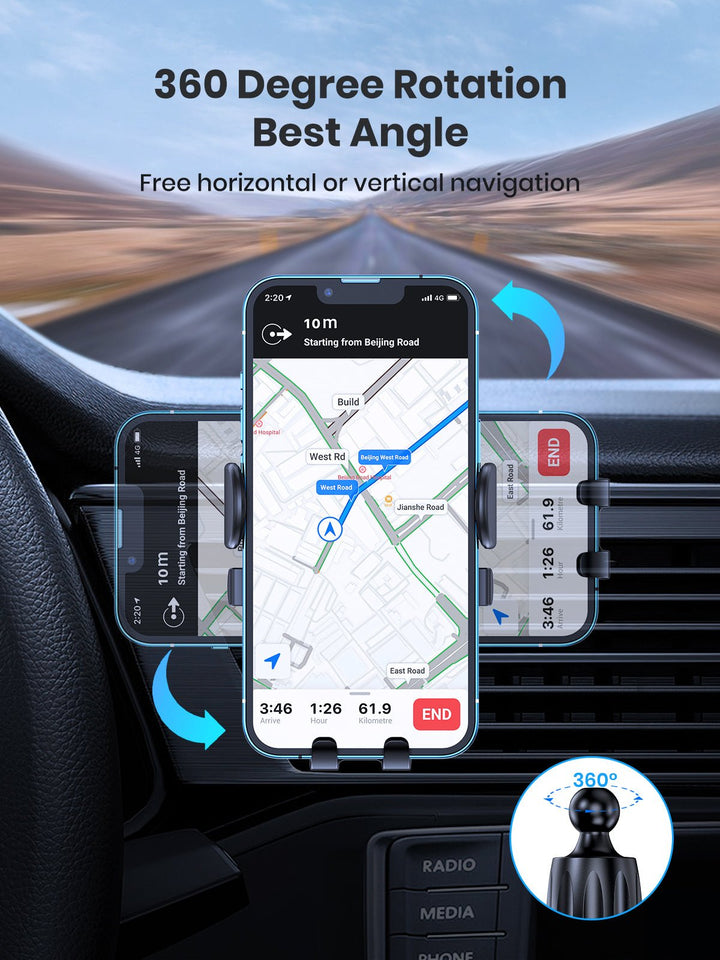 TOPK D39-G Phone Holder for Car Air Vent - TOPK Official Store