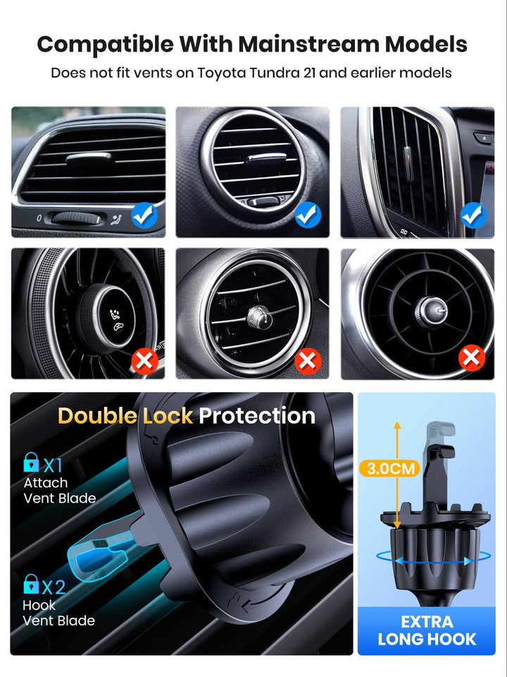 TOPK D39-G Phone Holder for Car Air Vent - TOPK Official Store